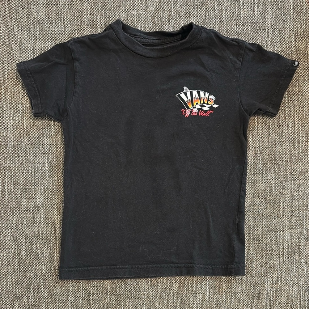 Vans Black Short Sleeve Tee with Graphic Design
